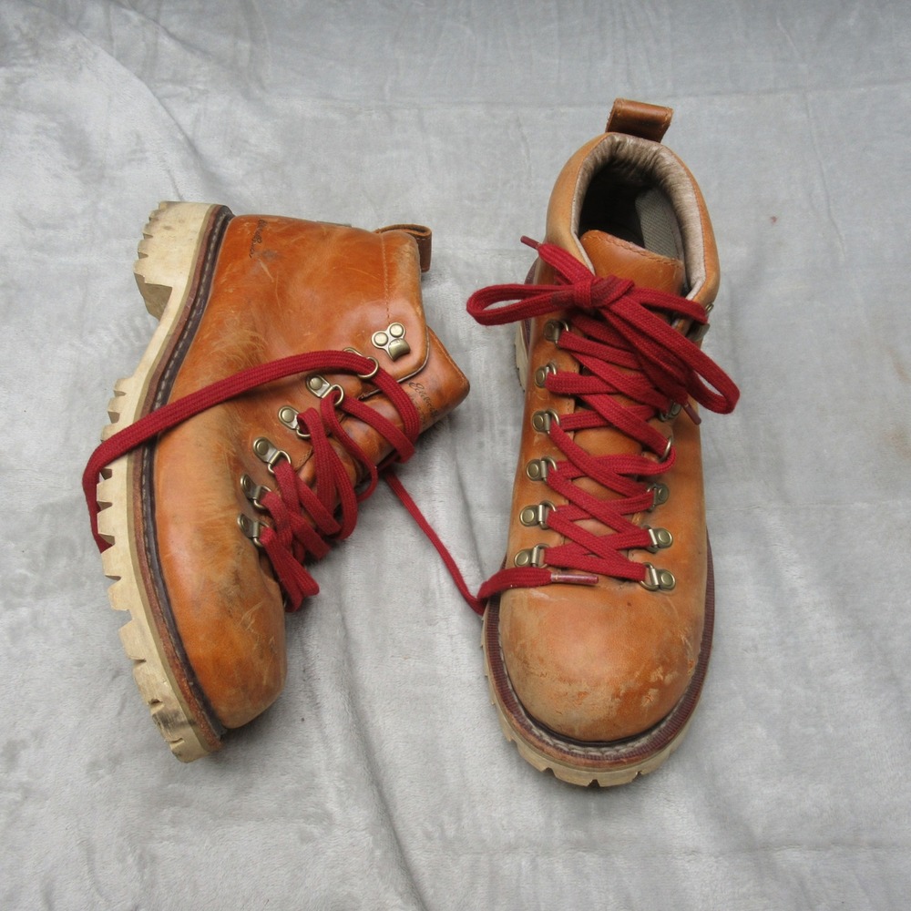 Eddie Bauer Women K6 Boots 10 Brwn Leather Waterproof Trail Mountaineer VTG